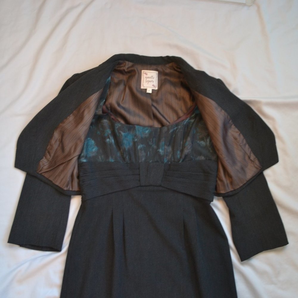 Nanette Lepore Dark Grey Dress with blazer jacket